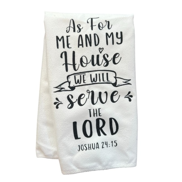 Christian Bible Verse White Hand Towels, Set of 2 - Picture 5 of 5